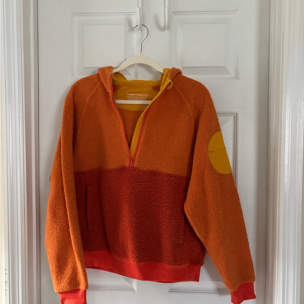 Outdoor Voices Orange and Yellow Puffer Jacket